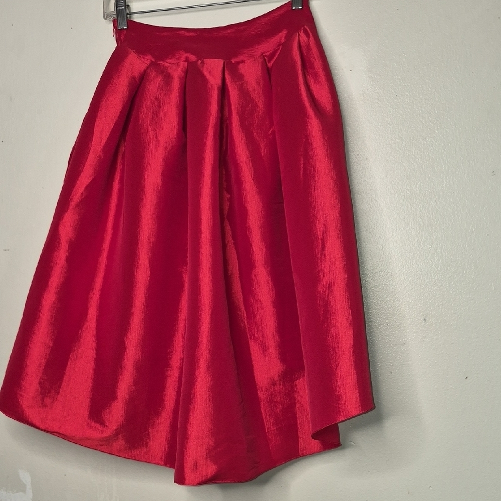Elegant Red Women's Skirt - Picture 2 of 4